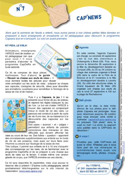 Cap&rsquo;news n°7